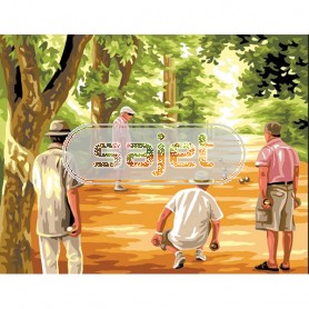 stramien + garenpakket, jeu de boules