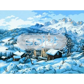 stramien + garenpakket, winterlandschap