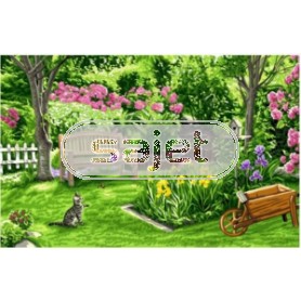 stramien + garenpakket, zomertuin