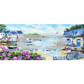 stramien + garenpakket, aan de haven