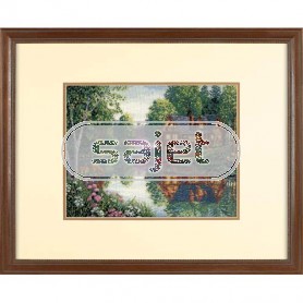 borduurpakket huis aan meer