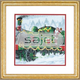 borduurpakket kersttrein in aantocht...