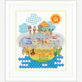 borduurpakket ark van noach, geboorte christopher