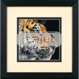 halve kruissteekpakket tijgerkop