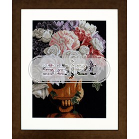 borduurpakket stilleven, vaas met rozen