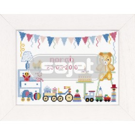 borduurpakket eerste verjaardag, geboorte norah