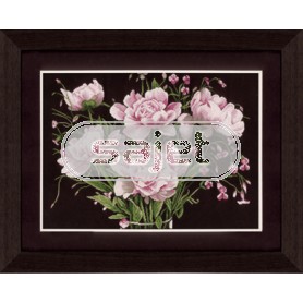 borduurpakket rose rozen op zwart
