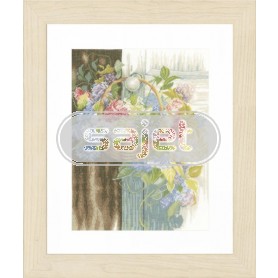 borduurpakket bloemenmand aan deurknop