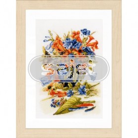 borduurpakket marjolein bastin, bloemenvaas