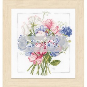 borduurpakket marjolein bastin, kleurig boeket