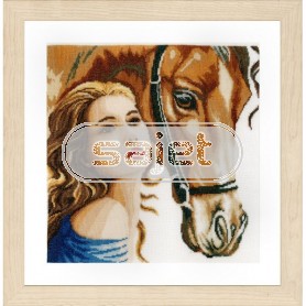 borduurpakket vrouw met paard