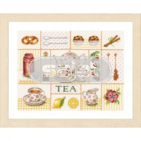 borduurpakket "tea party"