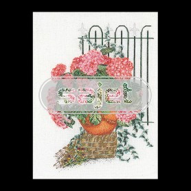 borduurpakket hortensia rose