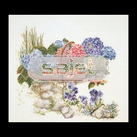 borduurpakket hortensia's in mand