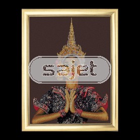 borduurpakket thaise dame (bruin)