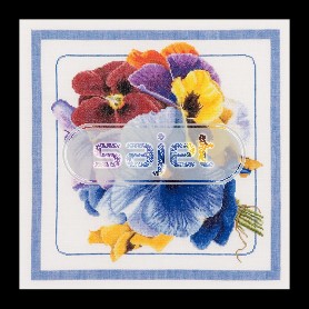 borduurpakket viooltjes