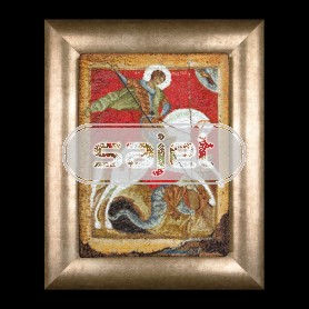 borduurpakket icoon, st.george and the dragon