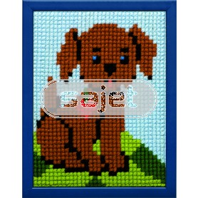 kruissteekwandkleed hondje-1
