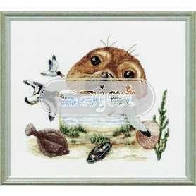 borduurpakket collage zeedieren