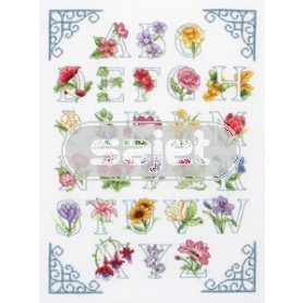 borduurpakket bloemen a.b.c.