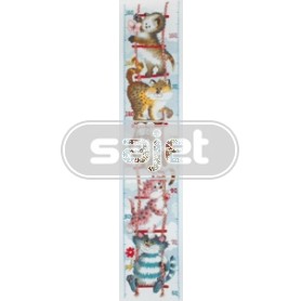 borduurpakket groeimeter/meetlat, poezenladder