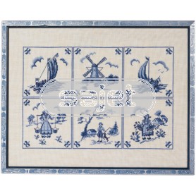 borduurpakket tegels "delfts blauw"