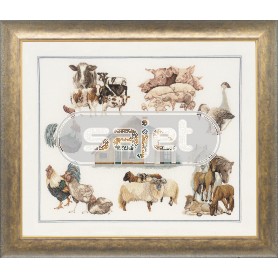 borduurpakket boerderij met dieren 