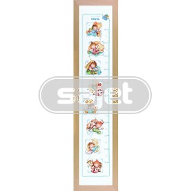borduurpakket kleine mensjes, groeimeter/meetlat 