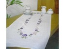 steelsteekloper paarse viooltjes met bloemen/bladeren, wit