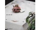 steelsteektafellaken anemonen met voorjaarsbloemen, wit