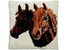 kruissteekkussen paardenhoofden