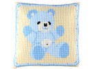 kruissteekkussen beertje (blauw)