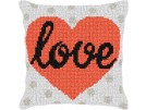 kruissteekkussen "love"