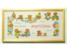 borduurpakket bobbi/happy friends, geboorte marilène