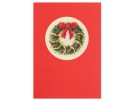 borduurpakket kerstkaart, kerstkrans