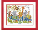 borduurpakket jungle, dierentrein, geboorte stijn