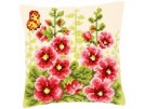 kruissteekkussen bloemen met vlinder