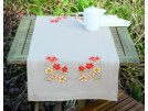 kruissteekloper klaprozen en margrieten, beige