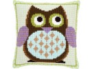 kruissteekkussen taterende uiltjes, meneer uil