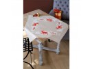 kruissteekdekservet noorse winter, beige