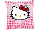 kruissteekkussen hello kitty, ik hou van jou