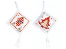 borduurpakket deco-hanger (2 st.) kerstboom en kersthuisje