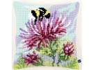 kruissteekkussen distel met hommel