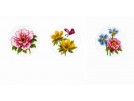 borduurpakket wenskaart (3 st.) lentebloemen