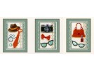 borduurpakket vintage accessoires drieluik