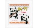 borduurpakket panda's, geboorte vince