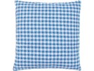 kussenrug met ritssluiting, blauwe ruit 45x45 cm