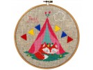 borduurpakket vosje in de tent, geboorte tess (incl. borduurring)