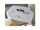 kruissteekdekservet vlinders met bloemen, wit