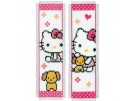 borduurpakket boekenlegger (2 st.), hello kitty, met puppy